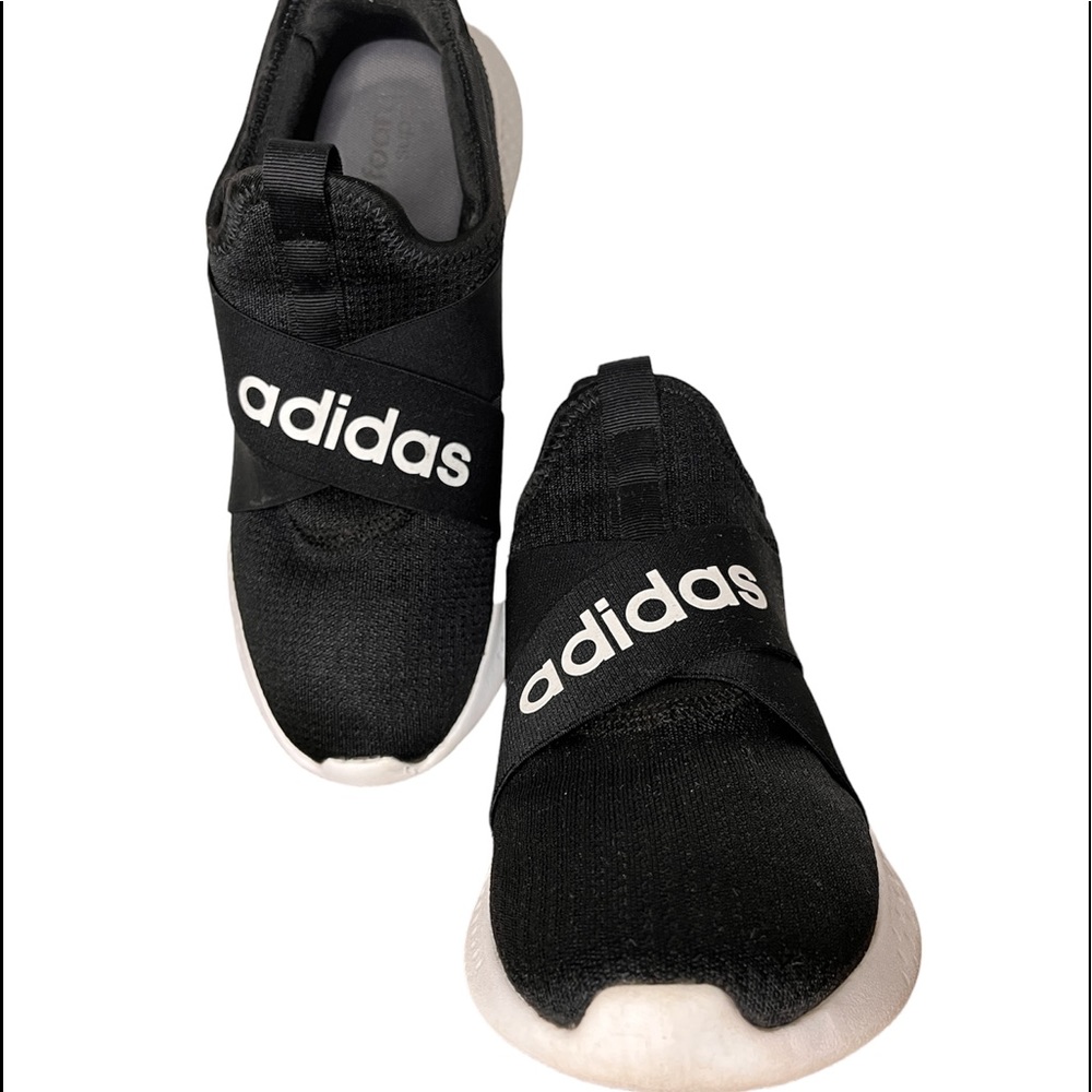 Adidas Puremotion Cloudfoam Black and White Adapt Slip-on Sneaker-Size 9